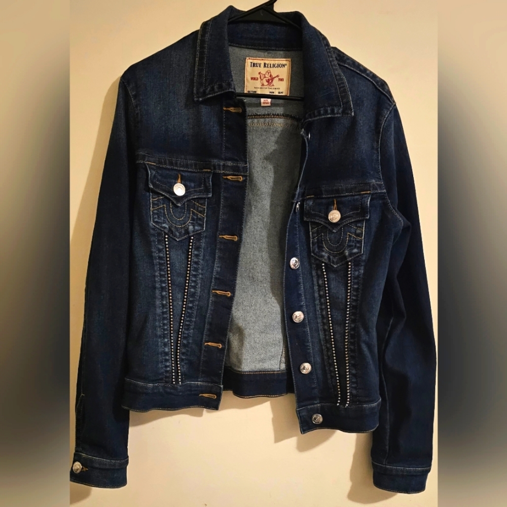 True Religion Women's Dark Blue Denim Jacket